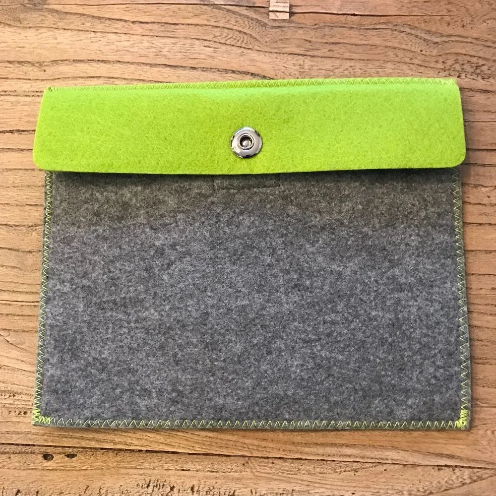 Gray and Green Tablet Case
